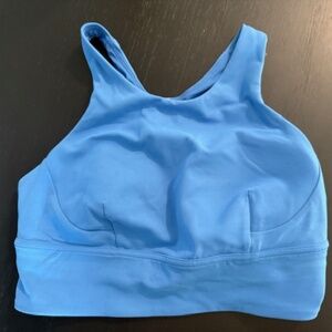 Lululemon Wunder Train Longline Bra Med. Support‎ C/D Cup Blue Poolside Size  8